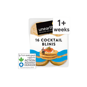 Cecile's Cuisine 16 Cocktail Blinis 135g – French Mini Pancakes for Elegant Canapés